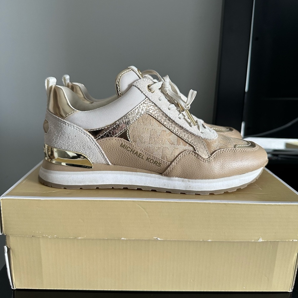 Michael Kors Wilma Trainer Beige/Camel Tennis Shoes